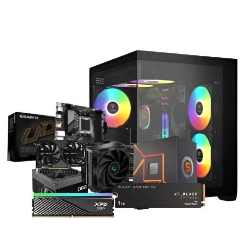 AMD Ryzen 5 7500F GIGABYTE B650M K GeForce RTX 5060 16GB RAM 1TB SSD Gaming PC