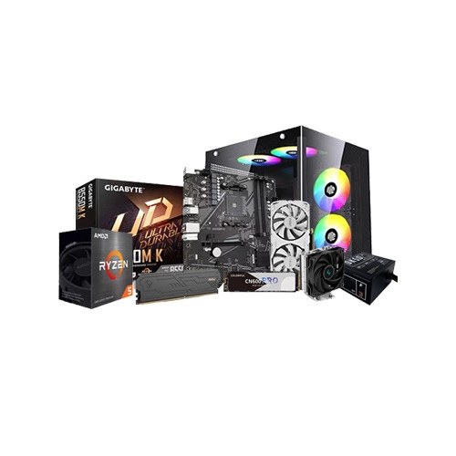AMD Ryzen 5 5600G Processor Gigabyte B450M K Motherboard 16GB RAM 512GB SSD Gaming PC with RX580 