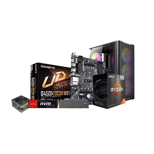 AMD Ryzen 5 Pro 5650GE Processor B450M K Motherboard 8GB DDR4 RAM 512GB SSD Gaming PC