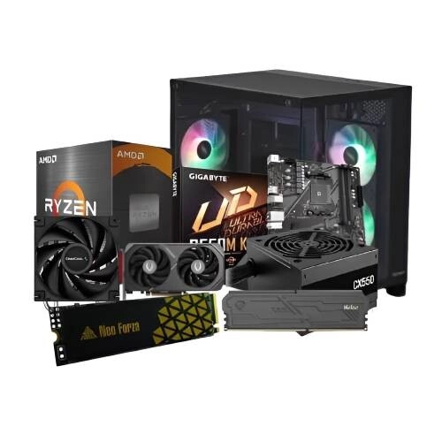 AMD RYZEN 7 5700X GIGABYTE B550M K GAMING GeForce RTX 5060 Twin Edge 16GB RAM 500GB SSD Gaming PC