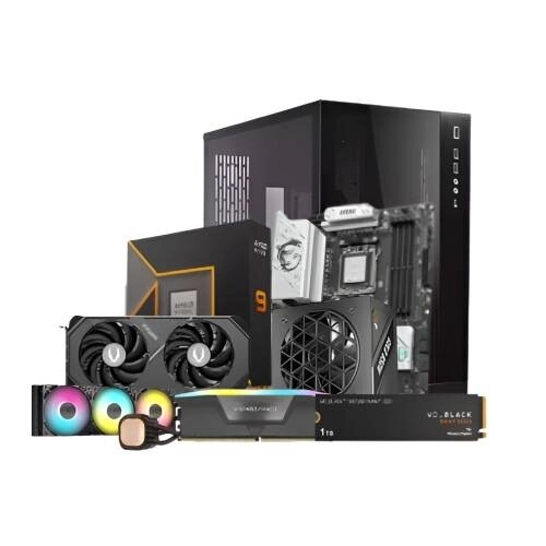 AMD Ryzen 9 9900X MSI B850 GAMING PLUS WIFI  16GB RAM 1TB SSD Gaming PC with GeForce RTX 5070 Twin Edge