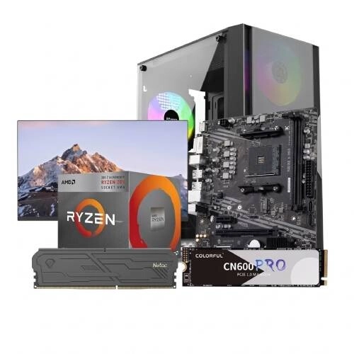 AMD Ryzen 5 3400G MSI A520M-A PRO 8GB RAM 256GB SSD Gaming PC