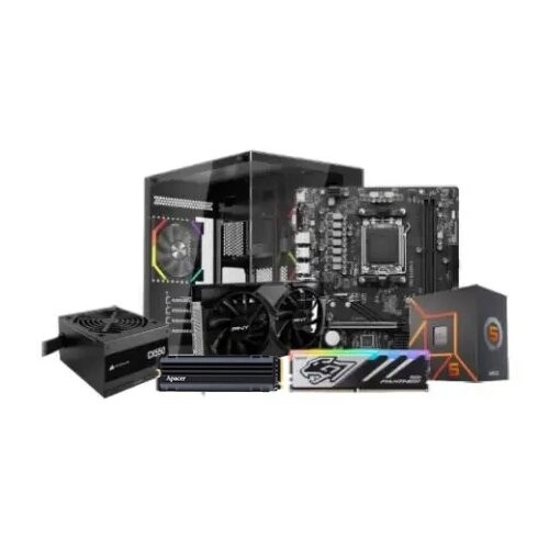 AMD RYZEN 5 7500F Processor B650M-B m-ATX Motherboard 16GB DDR5 RAM 512GB SSD RTX 5050 8GB Graphics Gaming PC