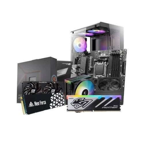 AMD Ryzen 5 7600X MSI PRO B650M-P PowerColor Fighter AMD Radeon RX 7600 16GB RAM 500GB SSD Gaming PC