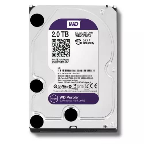 Western Digital 2TB SATA Purple internal Hard Disk