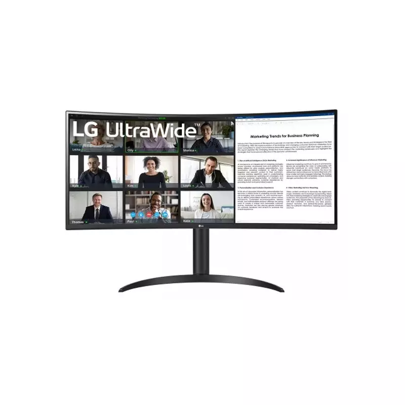 LG 34WR55QK-B 34 Inch WQHD HDR10 100Hz Curved Monitor With USB Type-C