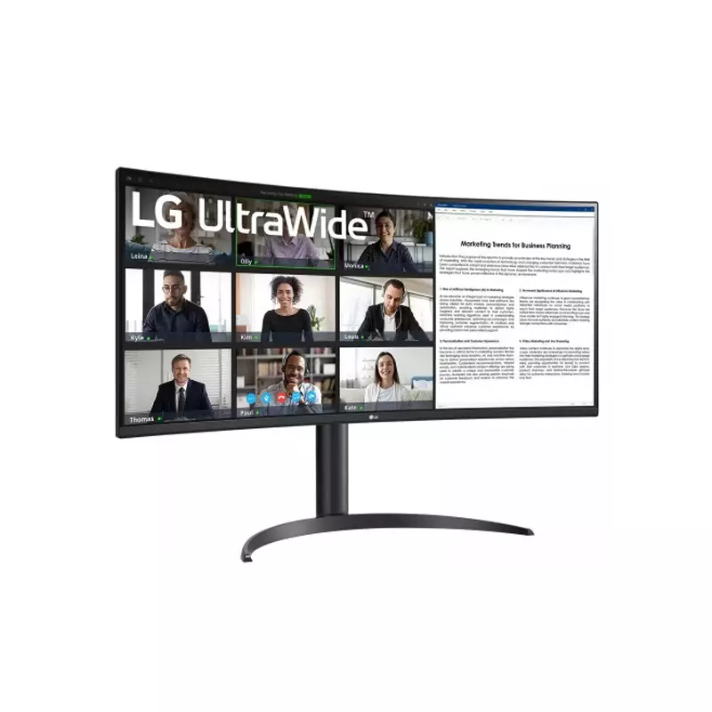 LG 34WR55QK-B 34 Inch WQHD HDR10 100Hz Curved Monitor With USB Type-C-gallery-2