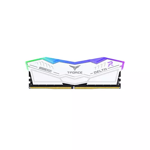 TEAM Delta RGB 16GB DDR5 6000MHz CL30 Gaming Desktop RAM (White)