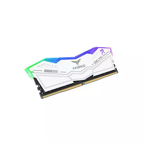 TEAM Delta RGB 16GB DDR5 6000MHz CL30 Gaming Desktop RAM (White)-gallery-1