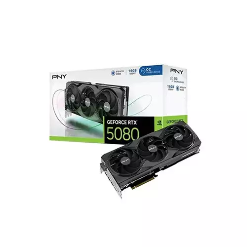 PNY NVIDIA GeForce RTX 5080 Triple Fan 16GB GDDR7 Graphics Card