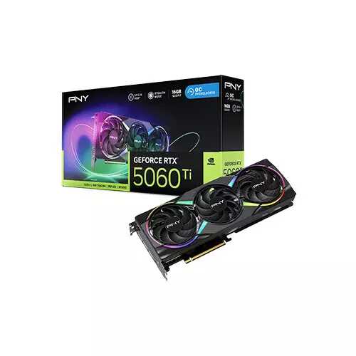 PNY GeForce RTX 5060 Ti 16GB GDDR7 EPIC-X RGB OC Triple Fan Graphics Card