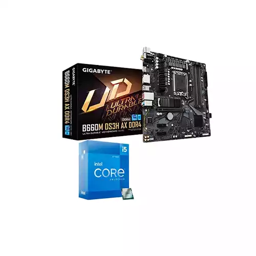 INTEL CORE I5-12400 PROCESSOR AND Gigabyte B660M DS3H AX DDR4 MOTHERBOARD COMBO