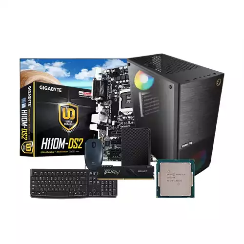 INTEL CORE I5-7400 GIGABYTE GA-H110M-DS2V 8GB RAM 120GB SSD 22 INCH MONITOR CORPORATE PC