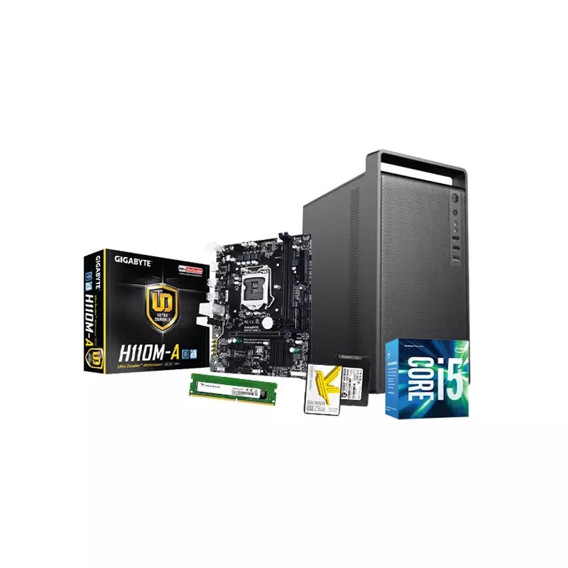 INTEL CORE I5 H110M MOTHERBOARD 8GB RAM 256GB SSD DESKTOP PC