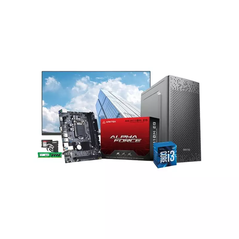 Intel Core I3 AK-H110M Motherboard 8GB RAM 256GB SSD Corporate PC