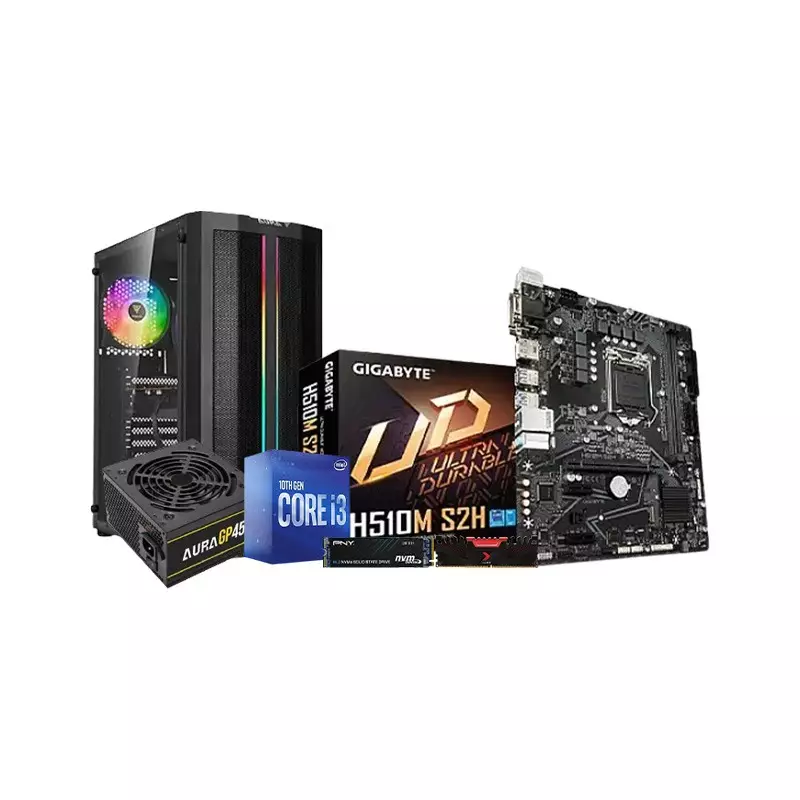 Intel Core I3-10100 Gigabyte H510m H Motherboard 8GB RAM 256GB SSD Corporate PC