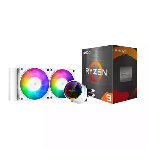 AMD RYZEN 9 5900X PROCESSOR WITH DEEPCOOL CASTLE 240EX A-RGB WH CPU COOLER