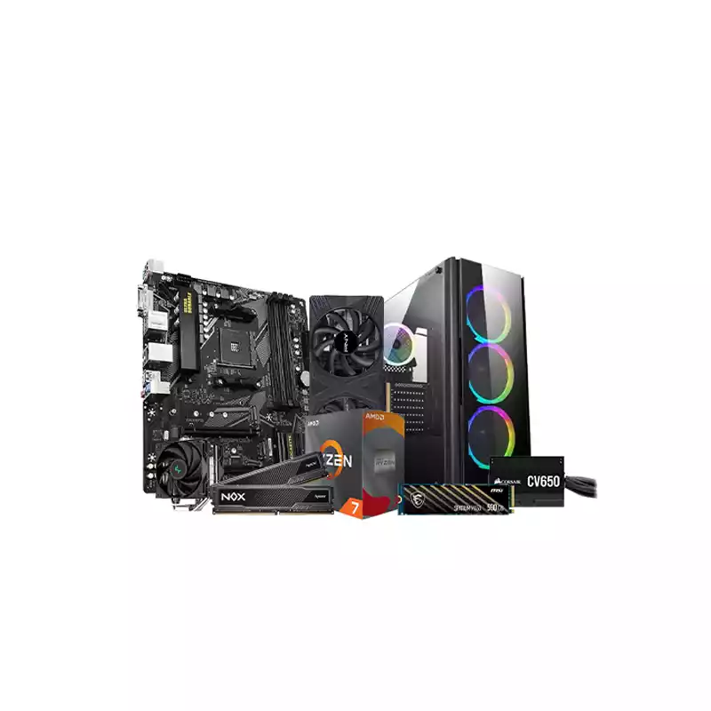 AMD RYZEN 7 5700X PNY GEFORCE RTX 4060 TI 8GB GPU 16GB RAM 500GB SSD GAMING PC