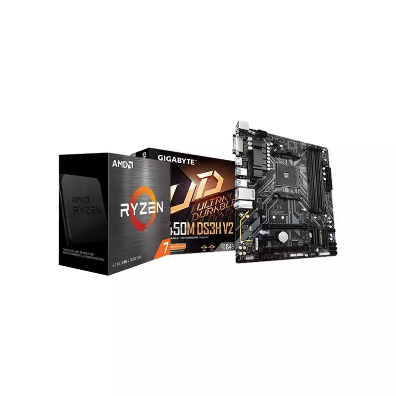 AMD Ryzen 7 5700G Processor with GIGABYTE B450M DS3H V2 Motherboard