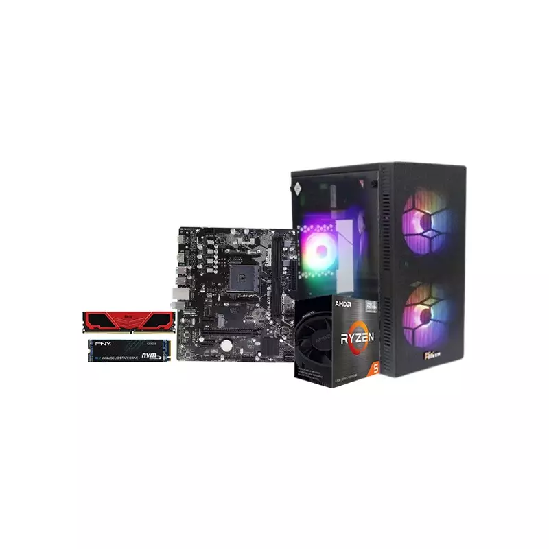 AMD Ryzen 5 5600G Biostar A520MS Motherboard 8GB RAM 256GB SSD Corporate PC
