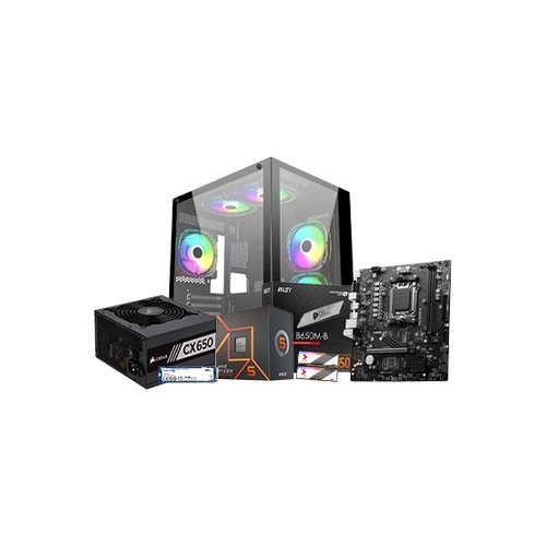 AMD RYZEN 5 7600 MSI PRO B650M-B Gaming Motherboard 16GB RAM 500GB SSD Desktop PC