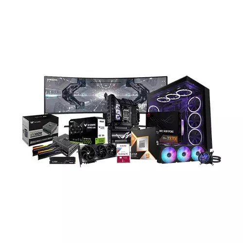 AMD Ryzen 9 9950X3D ASUS ROG CROSSHAIR X870E HERO Motherboard 64GB RAM 2TB SSD Gaming PC with GeForce RTX 5090 Graphics Card