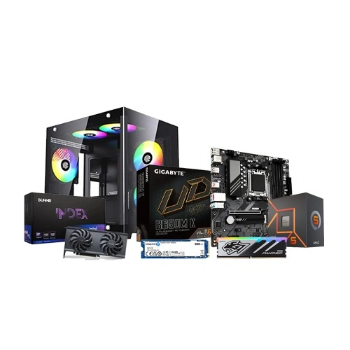 AMD RYZEN 5 7500F | GIGABYTE B650M K |  16GB 6000MHZ  RAM | 500GB SSD Desktop PC with B580 index 12GB graphics