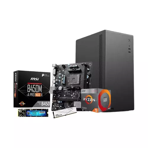 AMD Ryzen 5 3400G MSI B450M-A PRO MAX II Motherboard 16GB RAM 512GB SSD PC