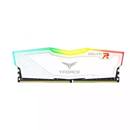 Team T-Force Delta 8GB 3200MHz DDR4 RGB White Desktop Gaming RAM