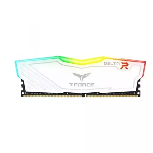 Team T-Force Delta 8GB 3200MHz DDR4 RGB White Desktop Gaming RAM