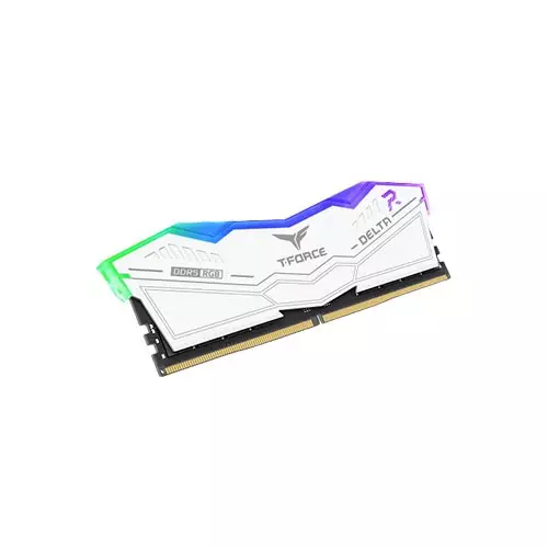 TEAMGROUP T-FORCE DELTA 48GB (24GBX2) 7600MHZ DDR5 RGB WHITE GAMING DESKTOP RAM - 1