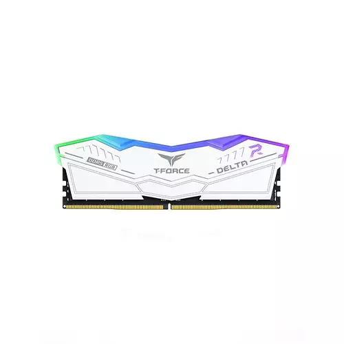 TEAM T-FORCE DELTA RGB 16GB DDR5 6000MHz CL38 Desktop RAM (White)