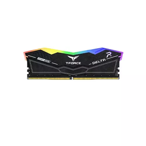 TEAM T-FORCE DELTA RGB 16GB DDR5 6000MHz CL38 Desktop RAM (Black)