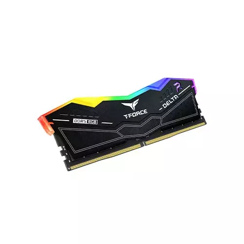 TEAM T-FORCE DELTA RGB 16GB DDR5 6000MHz CL38 Desktop RAM (Black) - 1