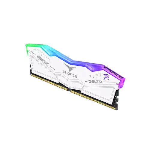 TEAM T-FORCE DELTA RGB 16GB DDR5 5600MHz CL36 Desktop RAM (White) - 3