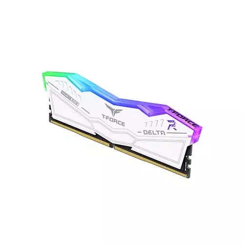 TEAM T-FORCE Delta RGB 32GB (16x2) DDR5 5600MHz Gaming Desktop RAM (White) - 3