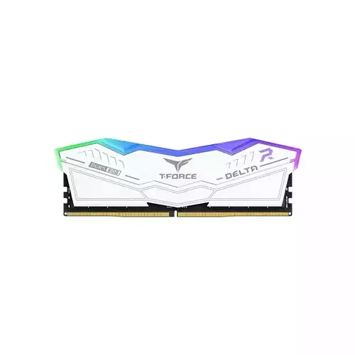 TEAM T-FORCE DELTA RGB 16GB (2x8GB) 6000MHz DDR5 Gaming Desktop RAM (White)