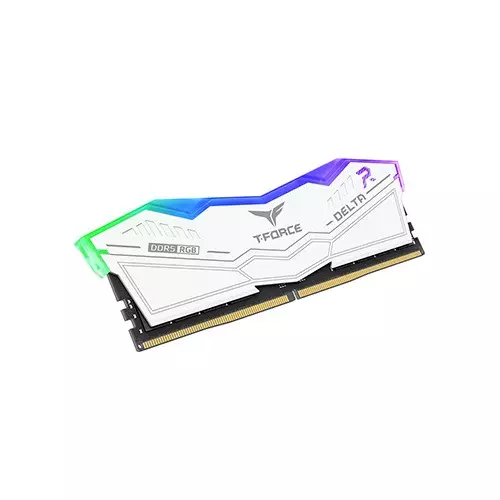 TEAM T-FORCE DELTA RGB 16GB (2x8GB) 6000MHz DDR5 Gaming Desktop RAM (White)-gallery-2