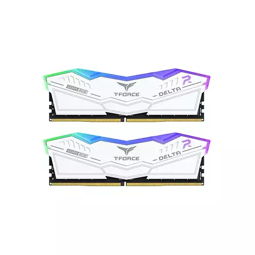 Team Delta RGB 64GB (2x32GB) DDR5 6000MHz CL38 Desktop RAM (White)