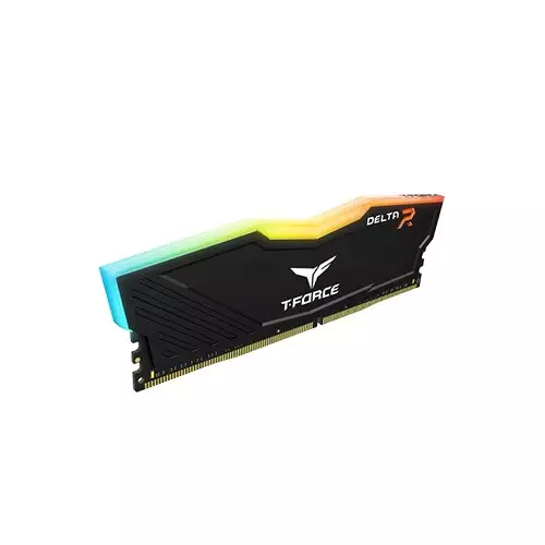 Team T-Force Delta RGB 8GB DDR4 3200MHz CL16 Black Gaming Desktop RAM with Heatsink - 1