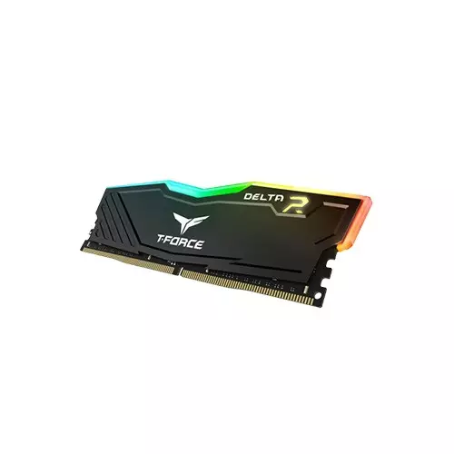 Team T-Force Delta RGB 8GB DDR4 3200MHz CL16 Black Gaming Desktop RAM with Heatsink - 2