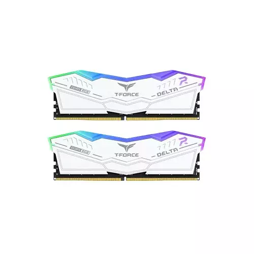TEAM T-FORCE DELTA RGB 32GB (2x16GB) 6000MHz DDR5 CL30 White Gaming Desktop RAM