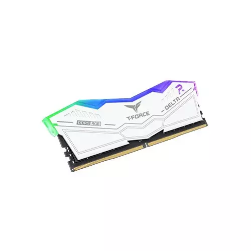 TEAM T-FORCE DELTA RGB 32GB (2x16GB) 6000MHz DDR5 CL30 White Gaming Desktop RAM - 1