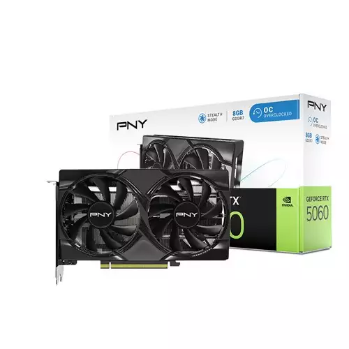 PNY GeForce RTX 5060 8GB OC Dual Fan Graphics Card - TechLand BD Flash Sale