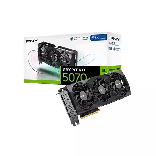 PNY GeForce RTX 5070 12GB GDDR7 OC Triple Fan Graphics Card