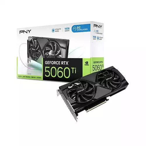 PNY GeForce RTX 5060 Ti 16GB OC Dual Fan GDDR7 Graphics Card
