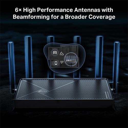 TP-Link Archer BE400 BE6500 Dual-Band Gigabit Wi-Fi 7 Router - 3