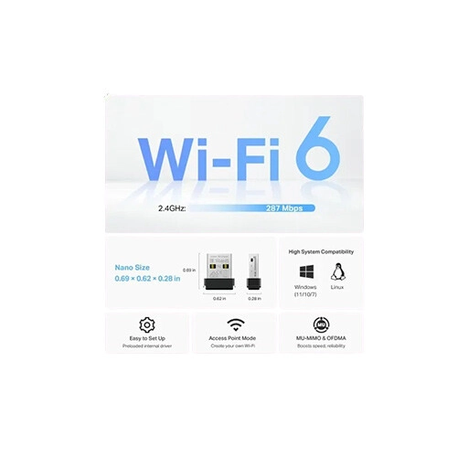 TP-Link Archer AX300 TX1U Nano Wi-Fi 6 USB Adapter - 4