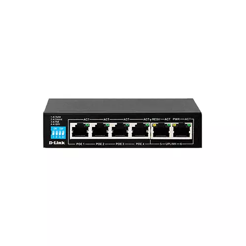 D-LINK DES-F1006P-E 6 PORT UNMANAGED POE SWITCH