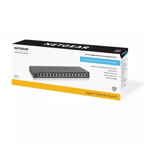 Netgear GS316 16-Port Gigabit Rackmount SOHO Ethernet Switch - 2
